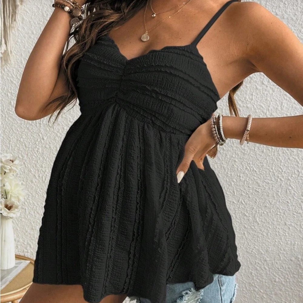 Textured Maternity Sleeveless Top